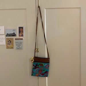 Mexican embroidered cross body purse